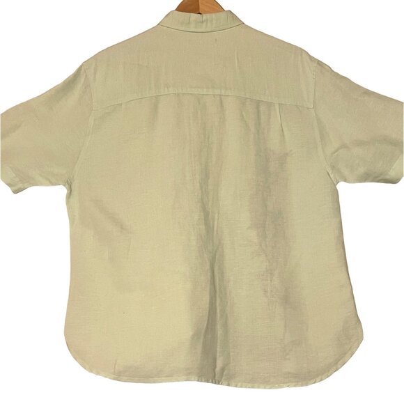 VTG Sobrino Men Bamboo Embroidered Button-Up Shirt Size L Lt Green - Picture 7 of 16